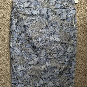 RW&CO. Blue Floral Pencil Skirt